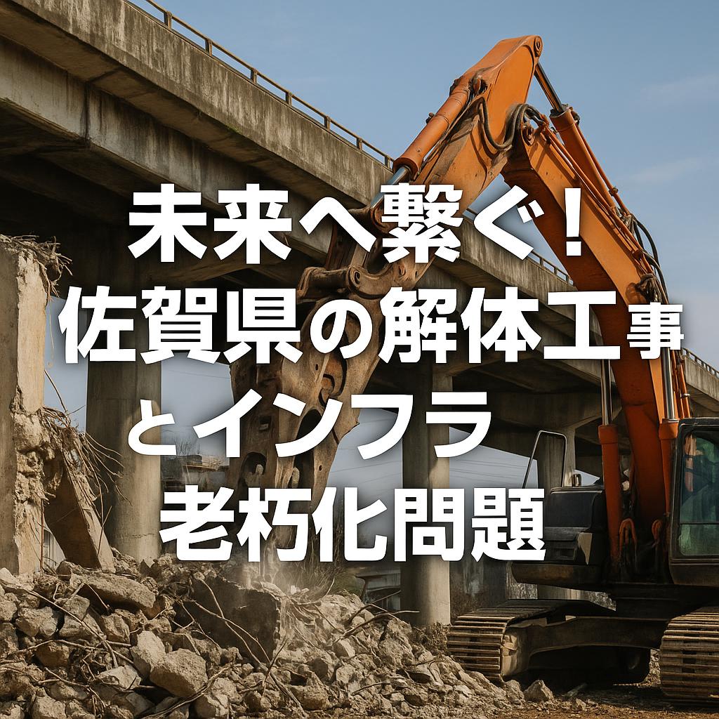 未来へ繋ぐ！佐賀県の解体工事とインフラ老朽化問題