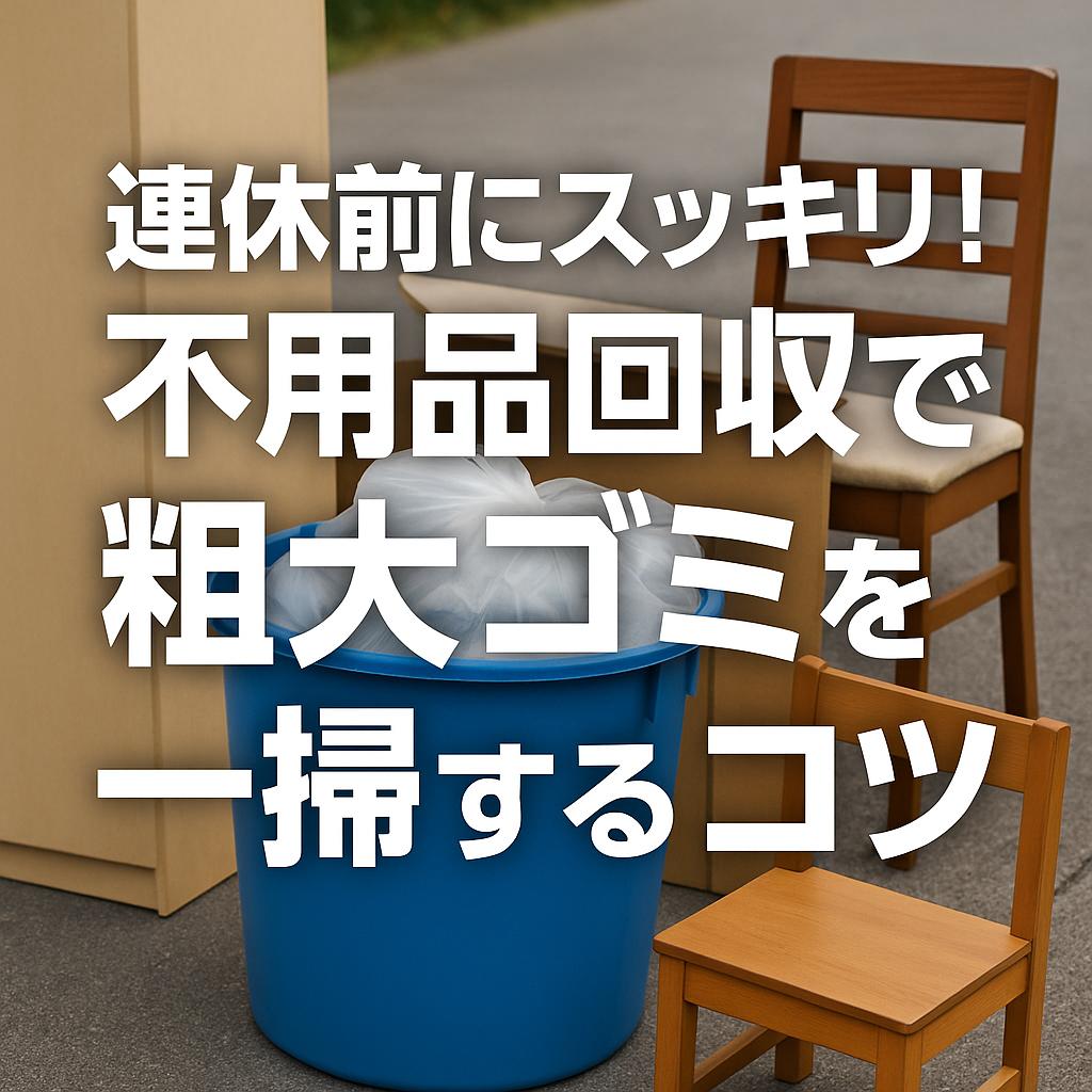 連休前にスッキリ！不用品回収で粗大ゴミを一掃するコツ
