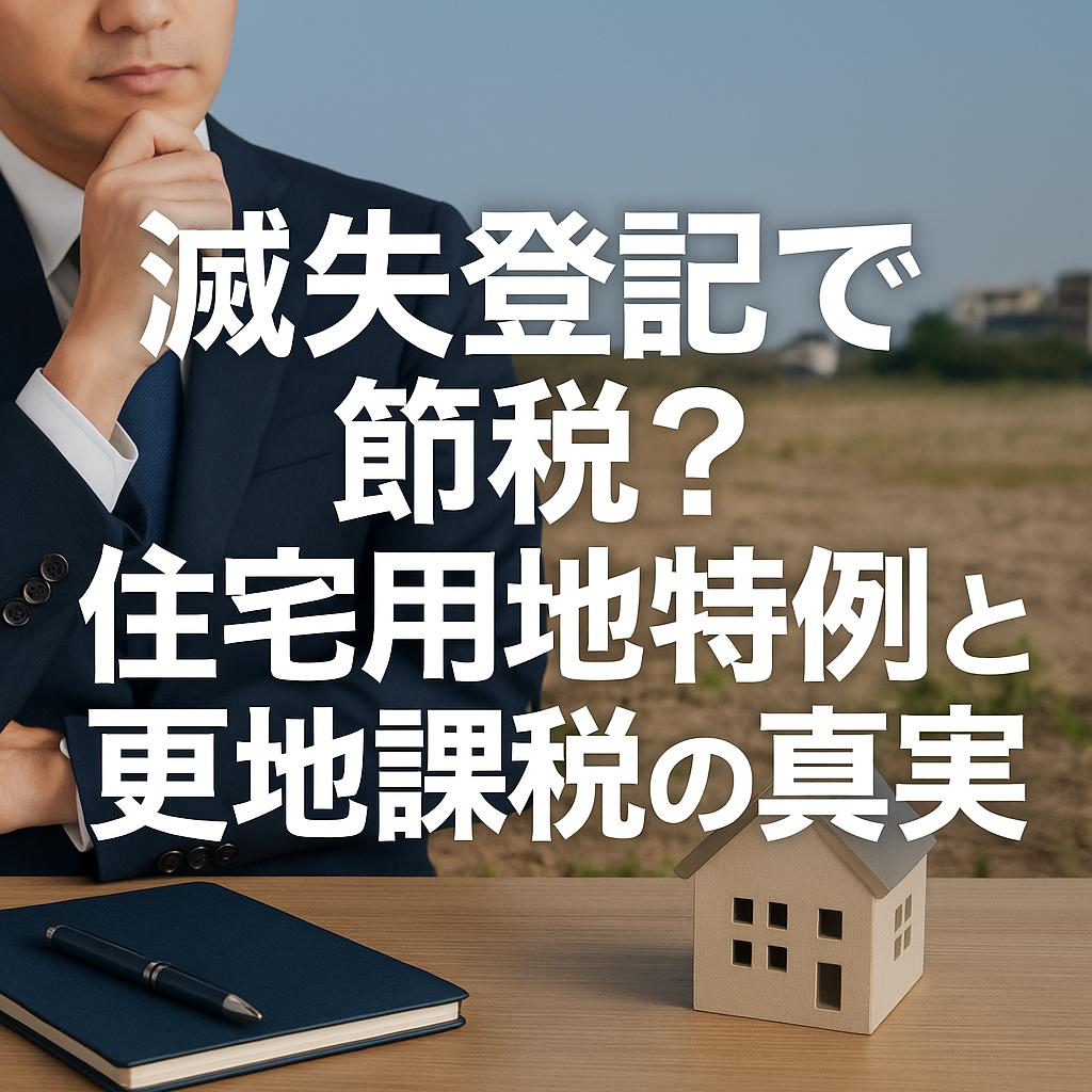 滅失登記で節税？住宅用地特例と更地課税の真実