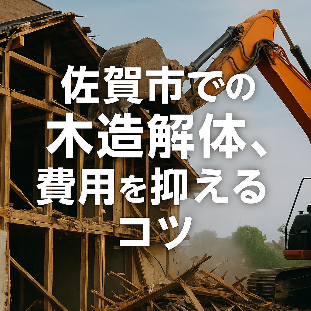 佐賀市での木造解体、費用を抑えるコツ