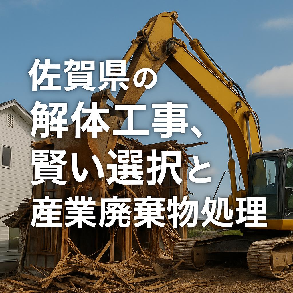佐賀県の解体工事、賢い選択と産業廃棄物処理