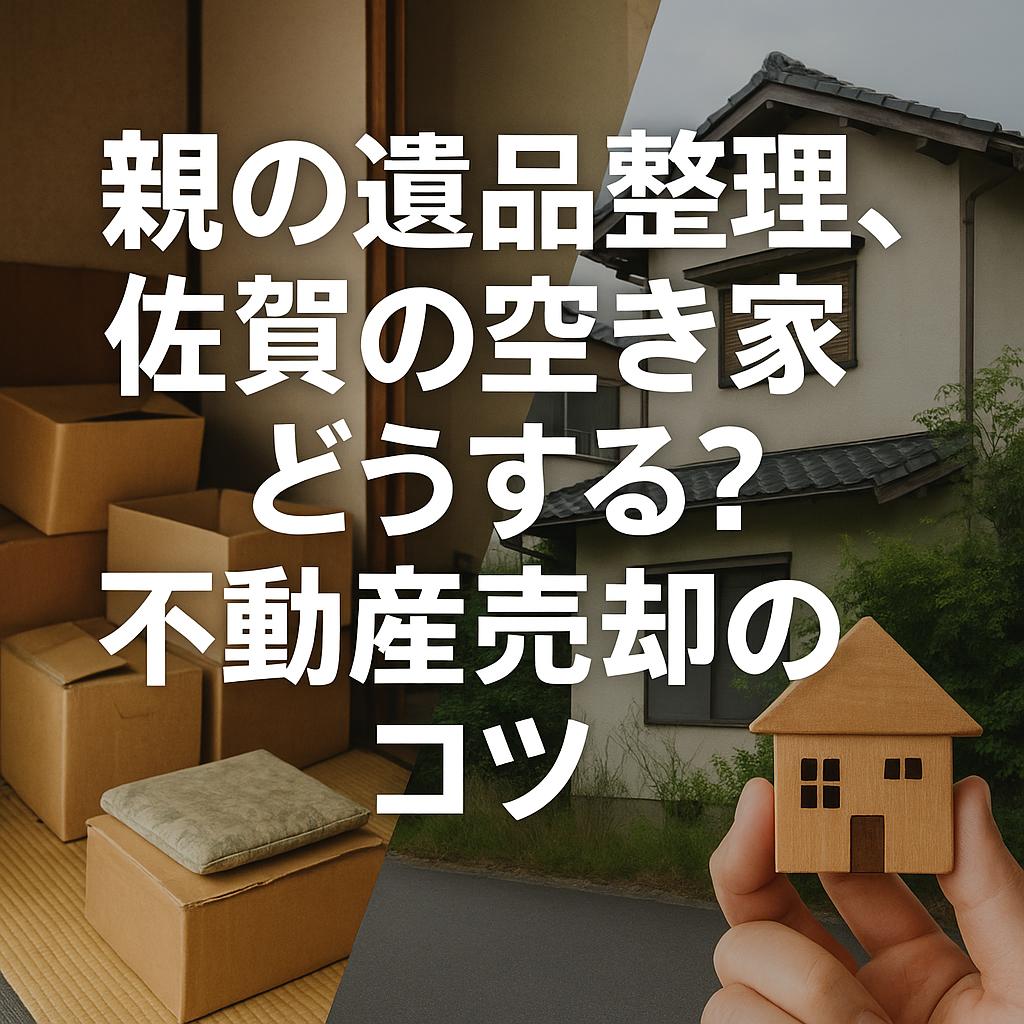 親の遺品整理、佐賀の空き家どうする？不動産売却のコツ