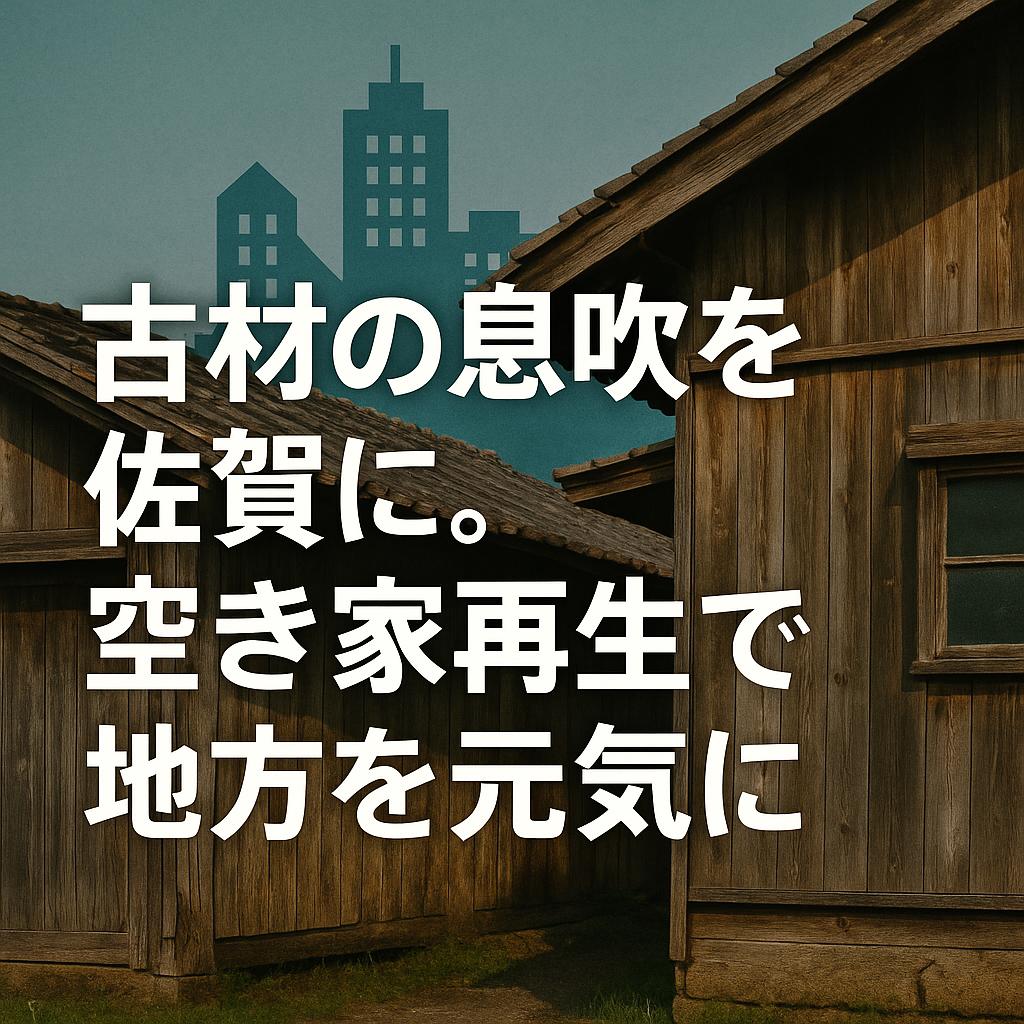 古材の息吹を佐賀に。空き家再生で地方を元気に