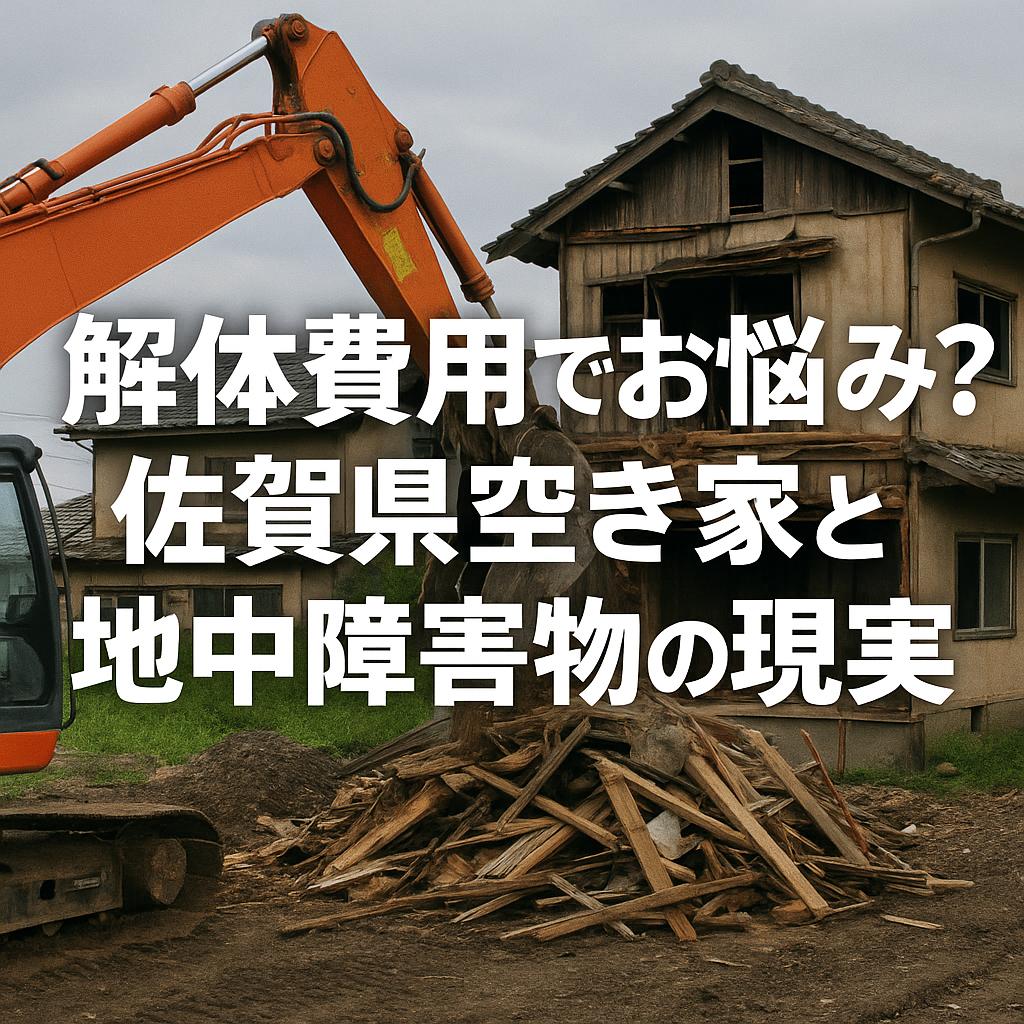 解体費用でお悩み？佐賀県空き家と地中障害物の現実
