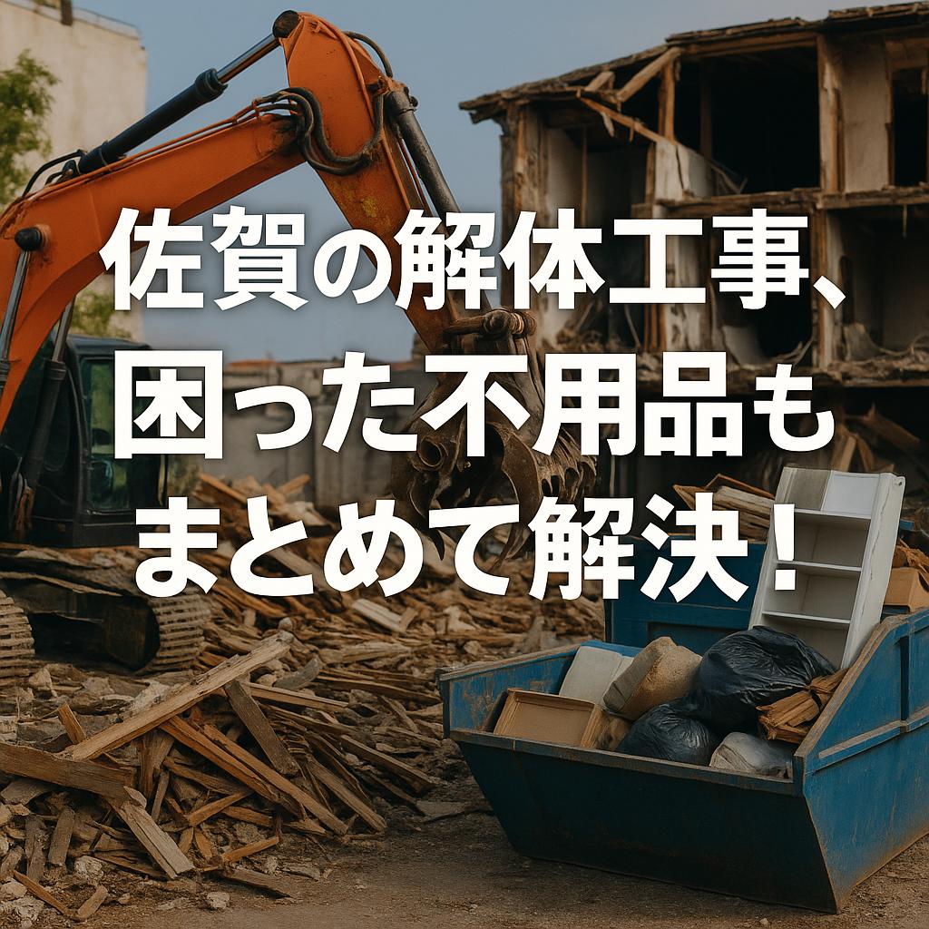 佐賀の解体工事、困った不用品もまとめて解決！
