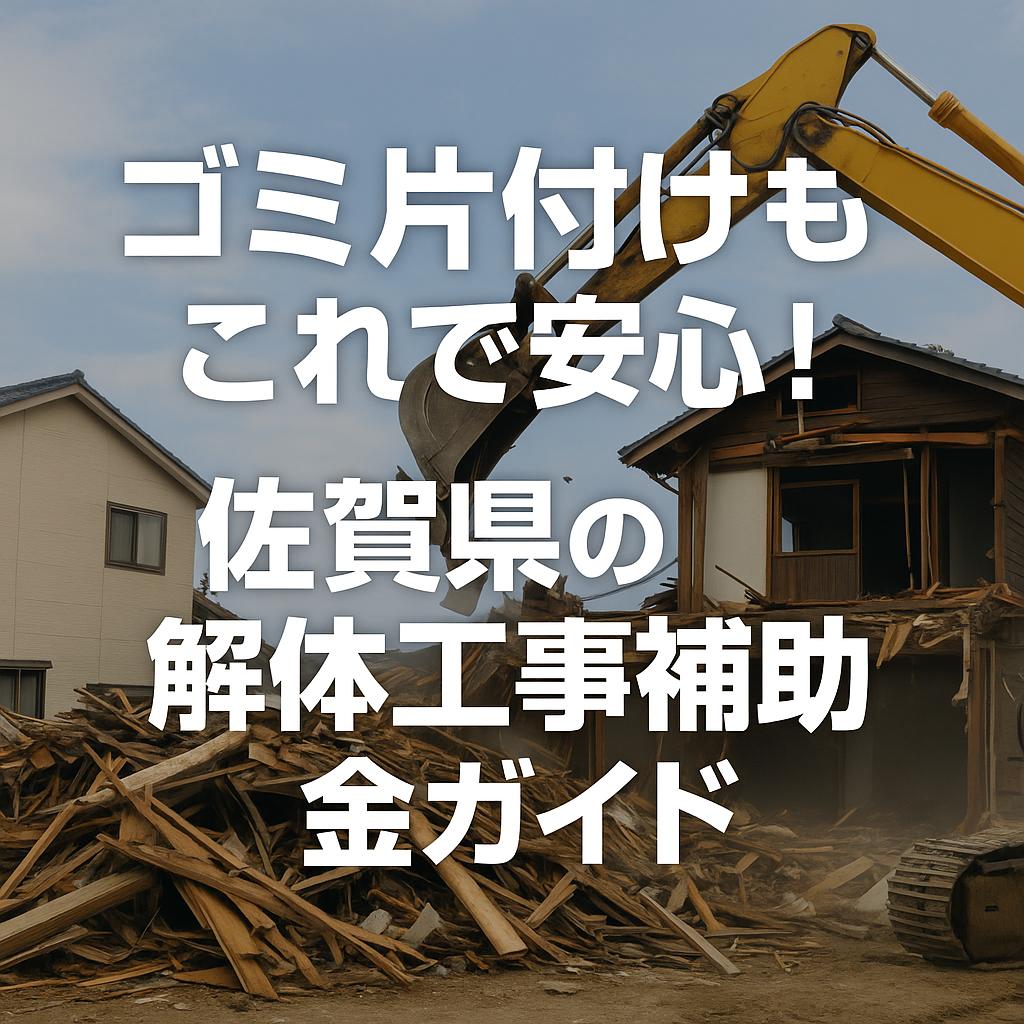 ゴミ片付けもこれで安心!佐賀県の解体工事補助金ガイド