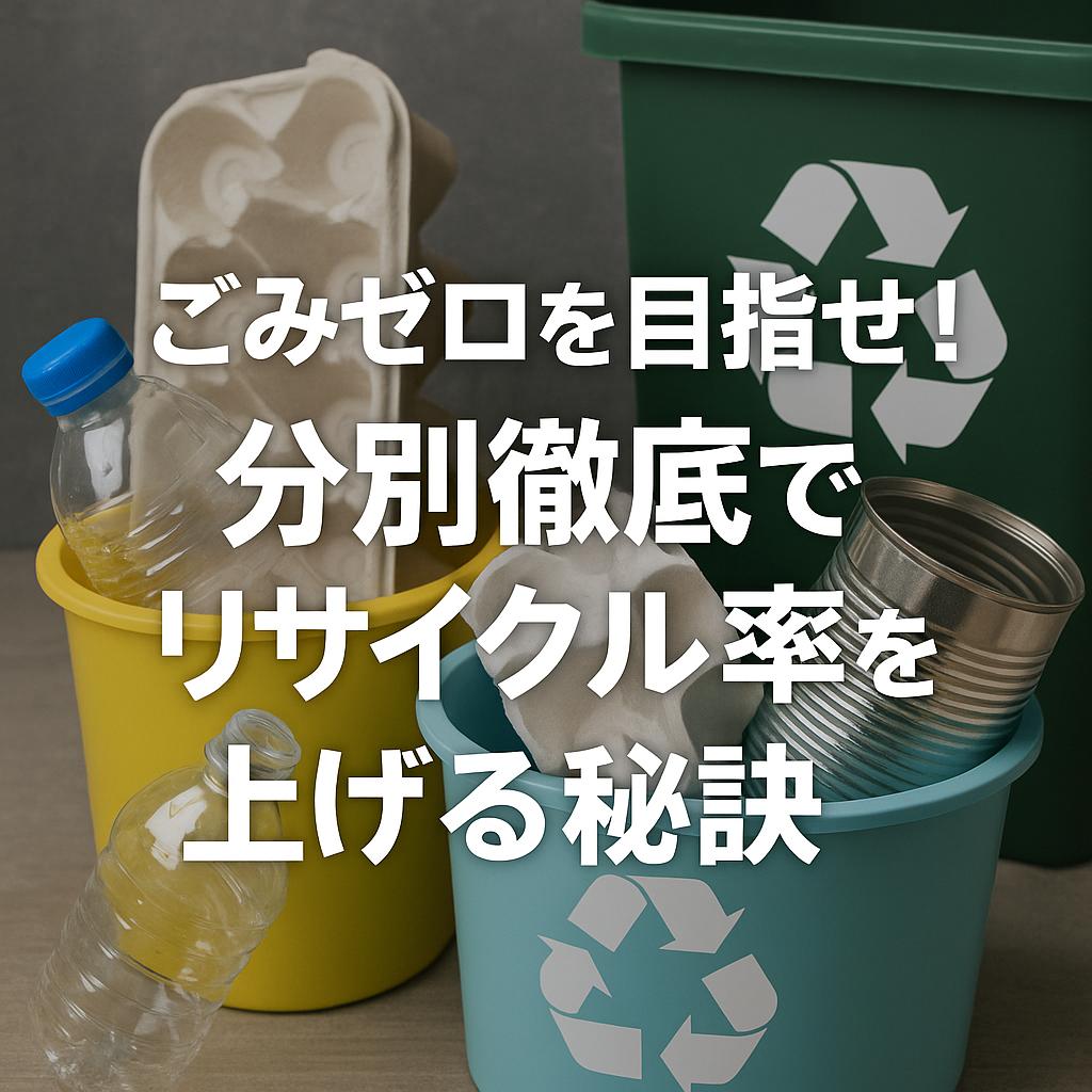 ごみゼロを目指せ！分別徹底でリサイクル率を上げる秘訣