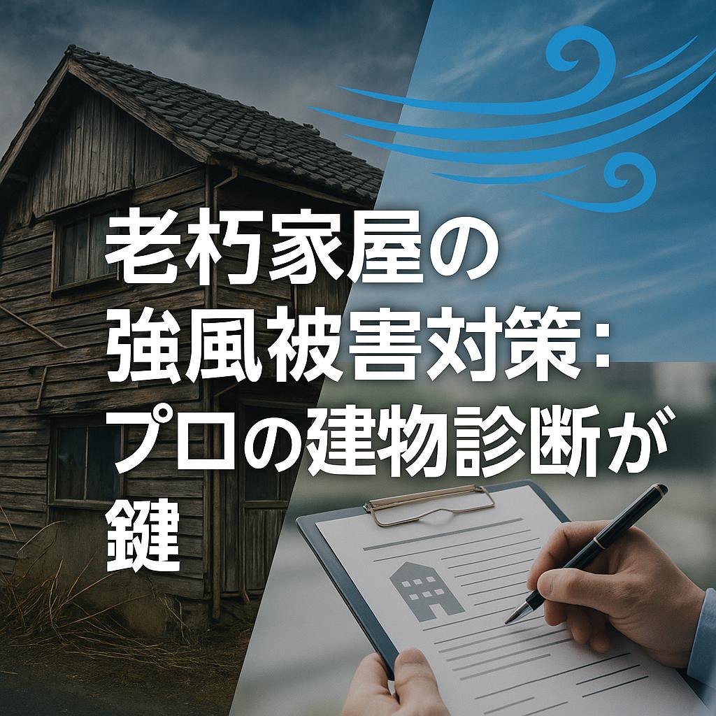 老朽家屋の強風被害対策：プロの建物診断が鍵