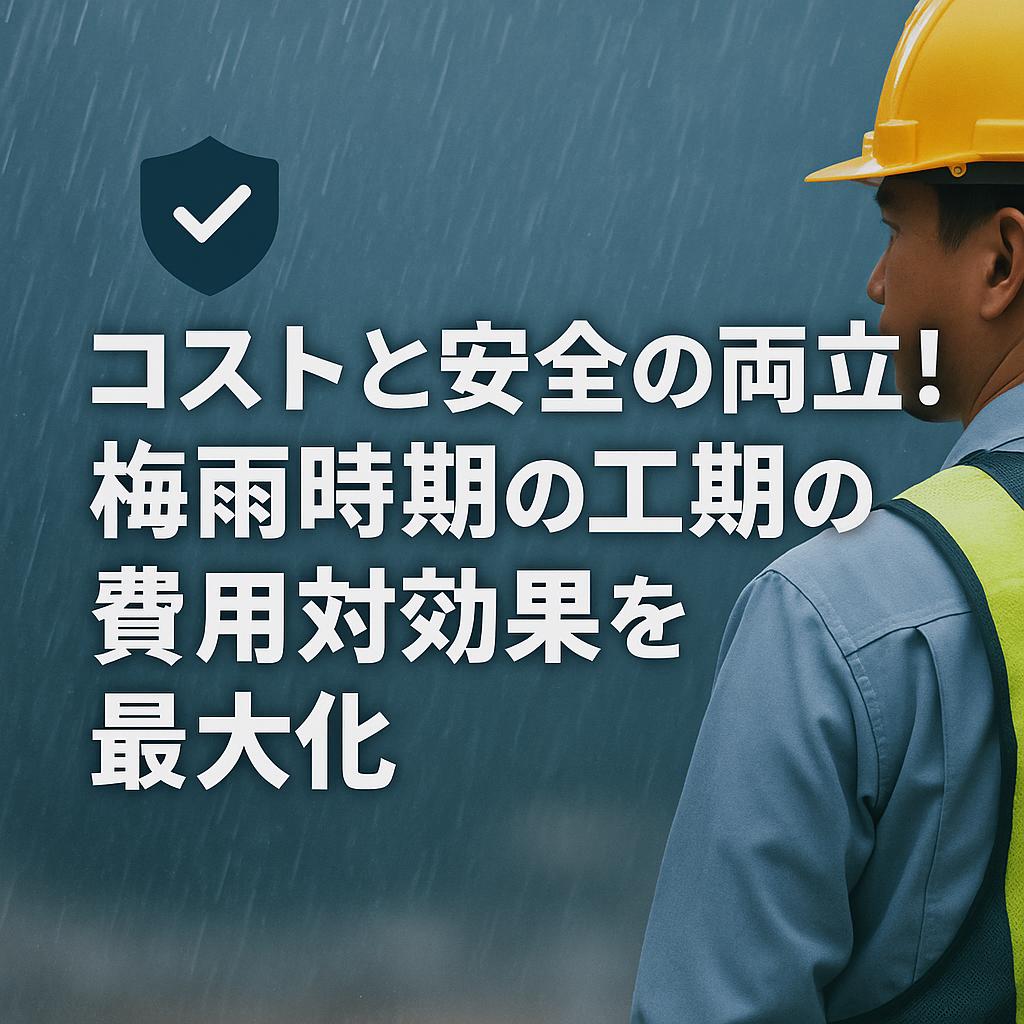 コストと安全の両立!梅雨時期工期の費用対効果を最大化
