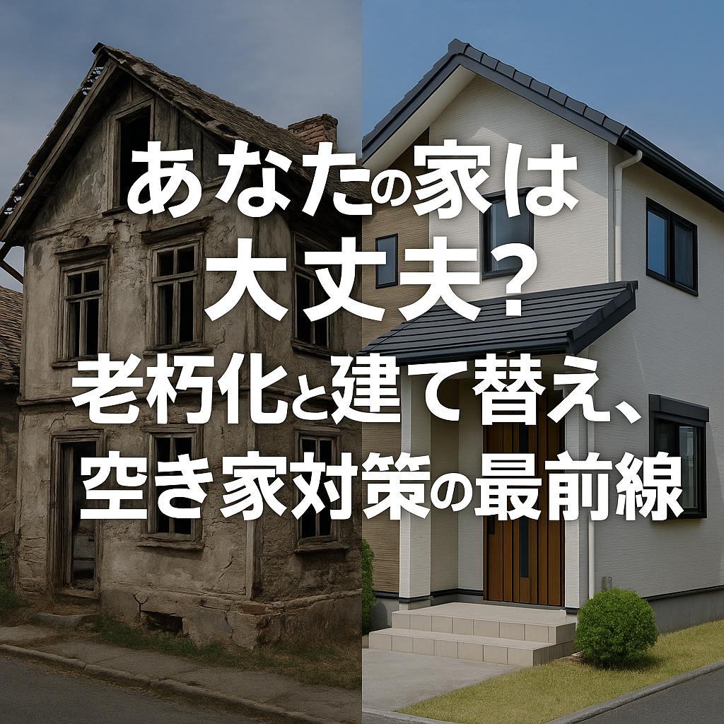 あなたの家は大丈夫?老朽化と建て替え、空き家対策の最前線