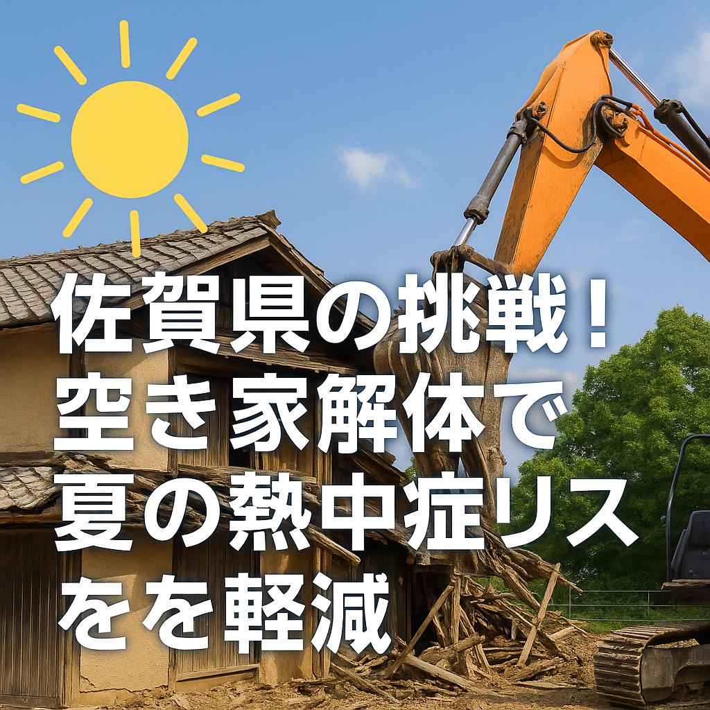 佐賀県の挑戦！空き家解体で夏の熱中症リスクを軽減