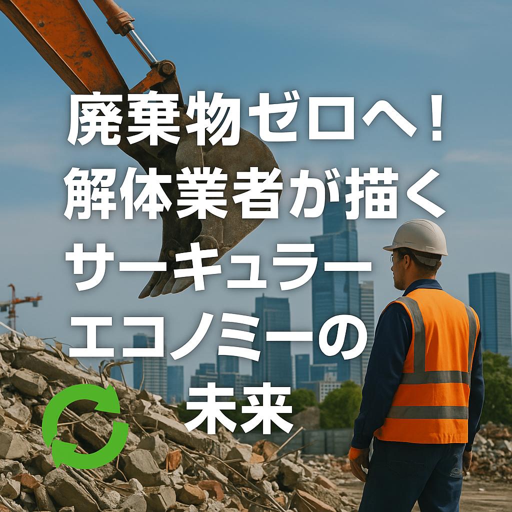 廃棄物ゼロへ!解体業者が描くサーキュラーエコノミーの未来