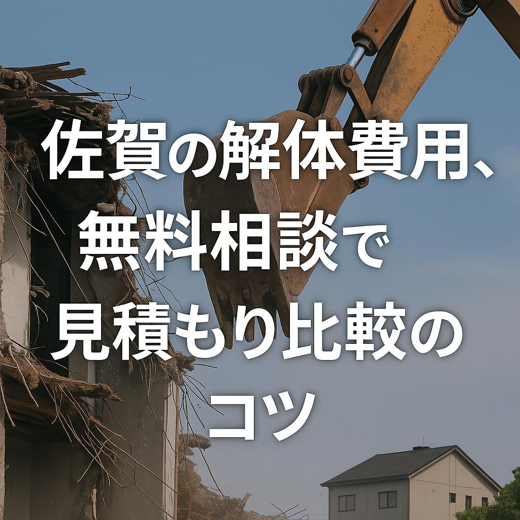佐賀の解体費用、無料相談で見積もり比較のコツ